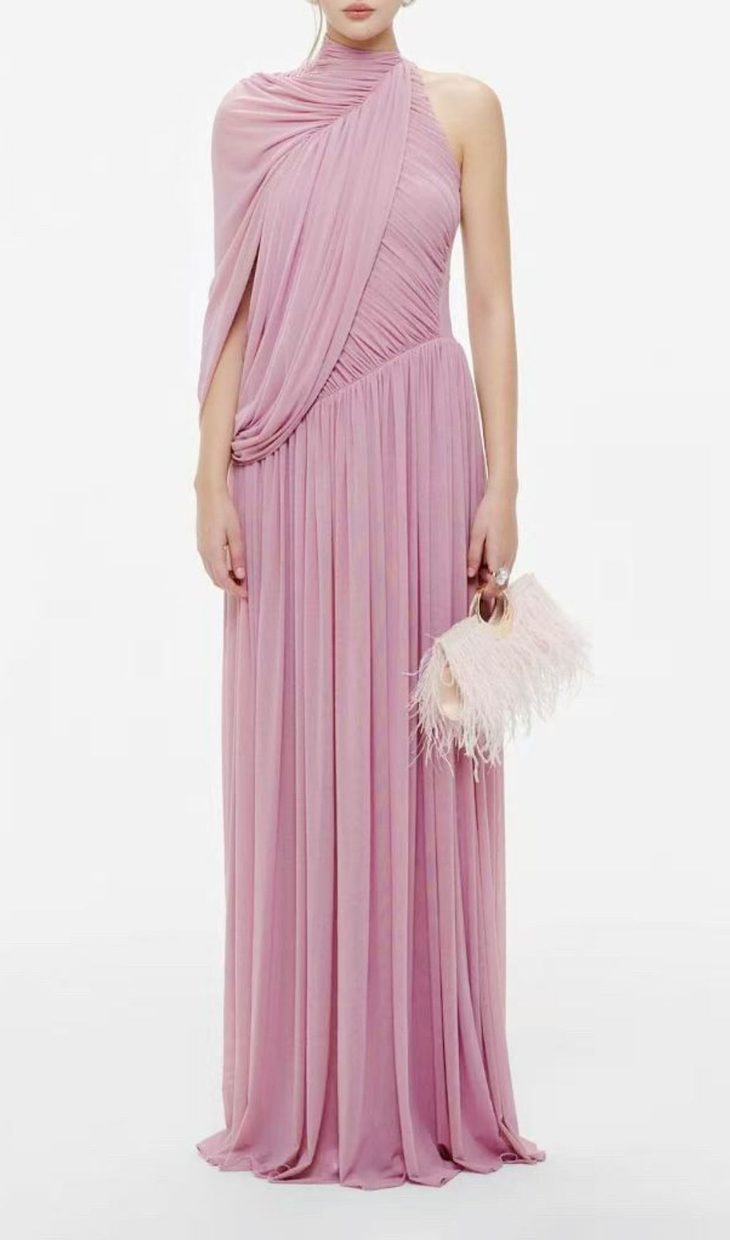 Kennedi Draped One-Shoulder Ruched Maxi Gown - Elegant Formal Dress