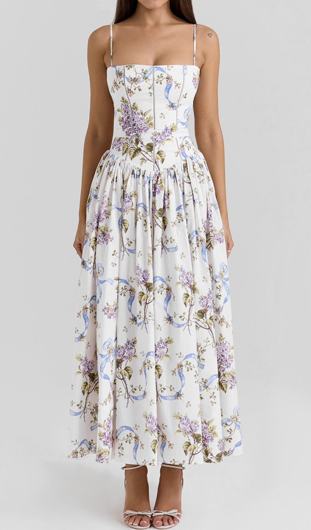 Ashira White Floral Maxi Dress