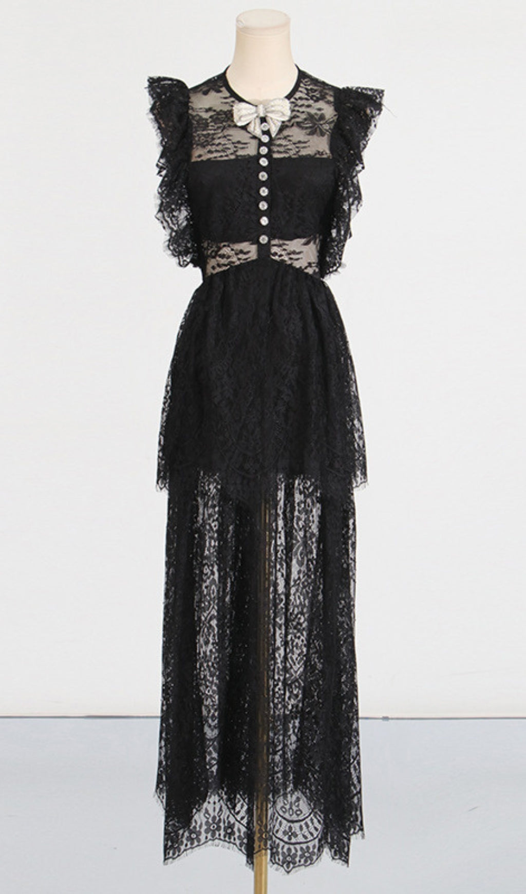 Tiered Lace Maxi Dress