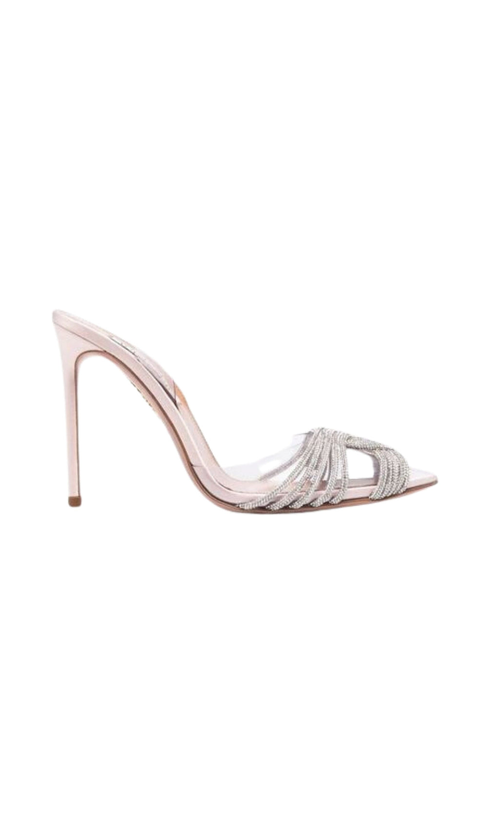 Crystal Embellished Sandals In Silver