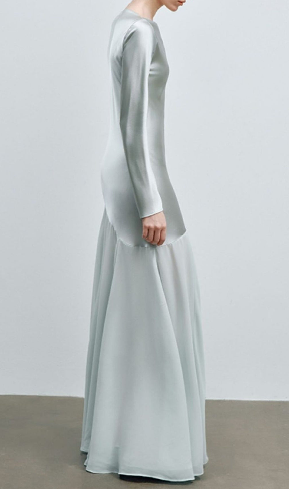 Khaza Long Sleeve Sheer Mesh Maxi Dress | Ethereal Gala & Formal Gown