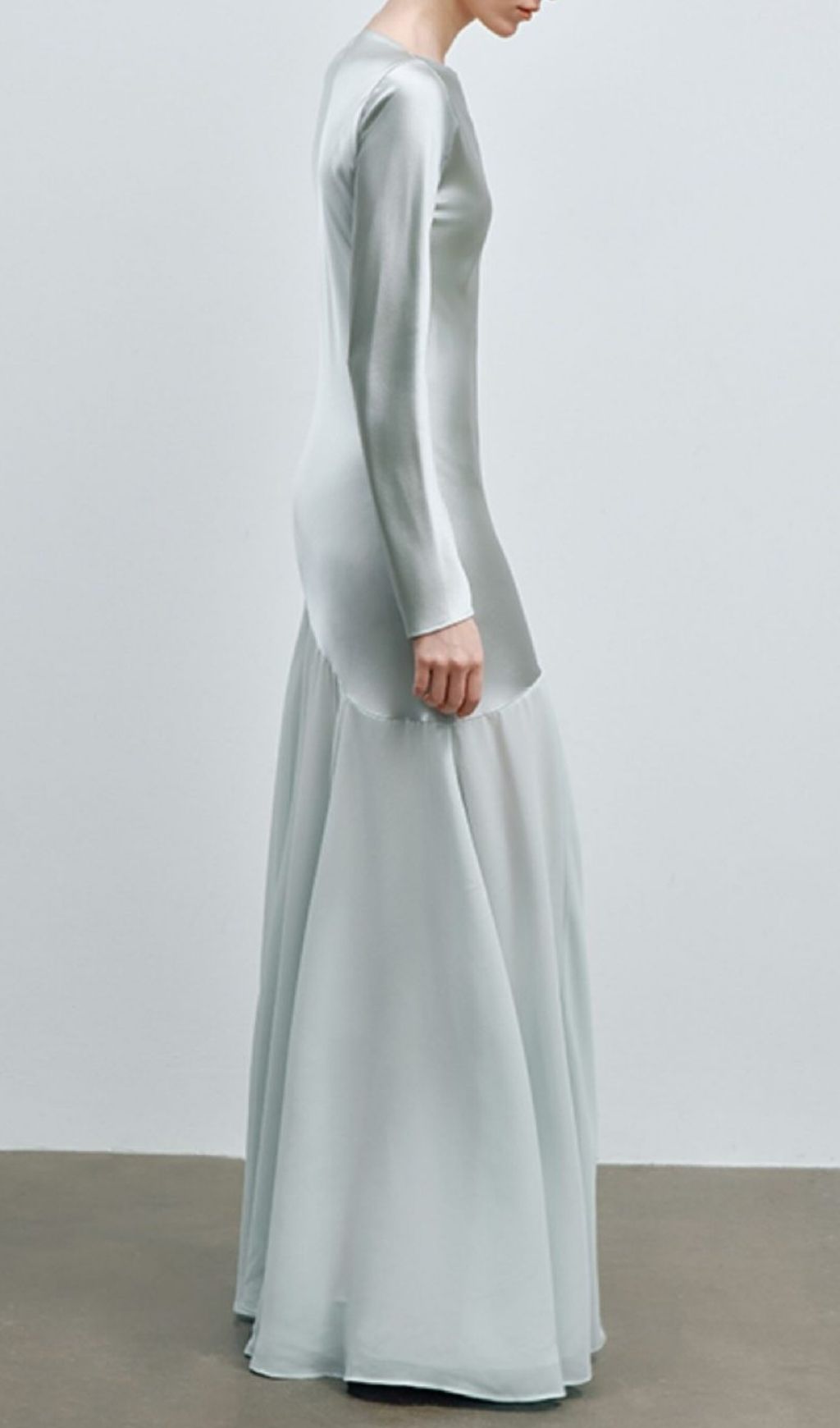 Khaza Long Sleeve Sheer Mesh Maxi Dress | Ethereal Gala & Formal Gown
