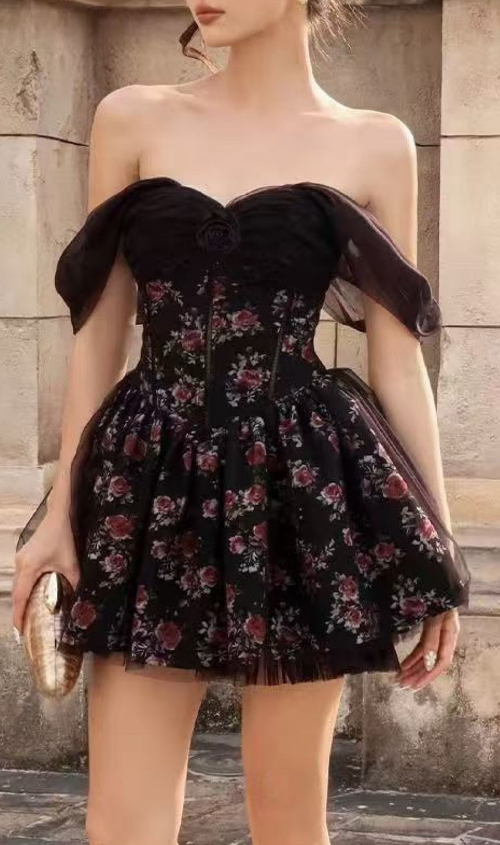 Kassidy Floral Mesh Maxi Dress