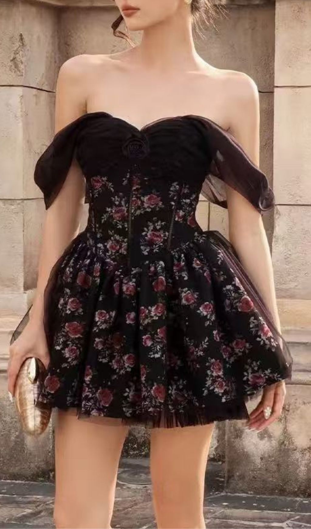 Kassidy Floral Mesh Maxi Dress