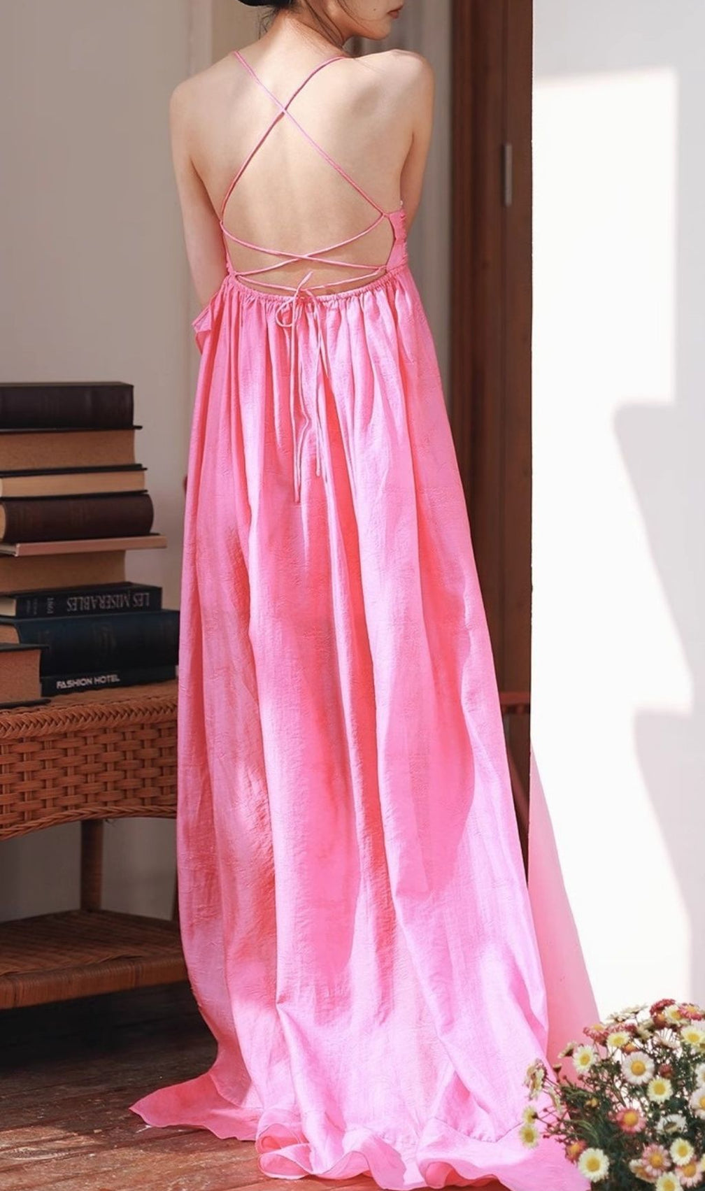 Keyah Dazzling Pink Sequin Maxi Dress | Strappy & Elegant Gala Gown