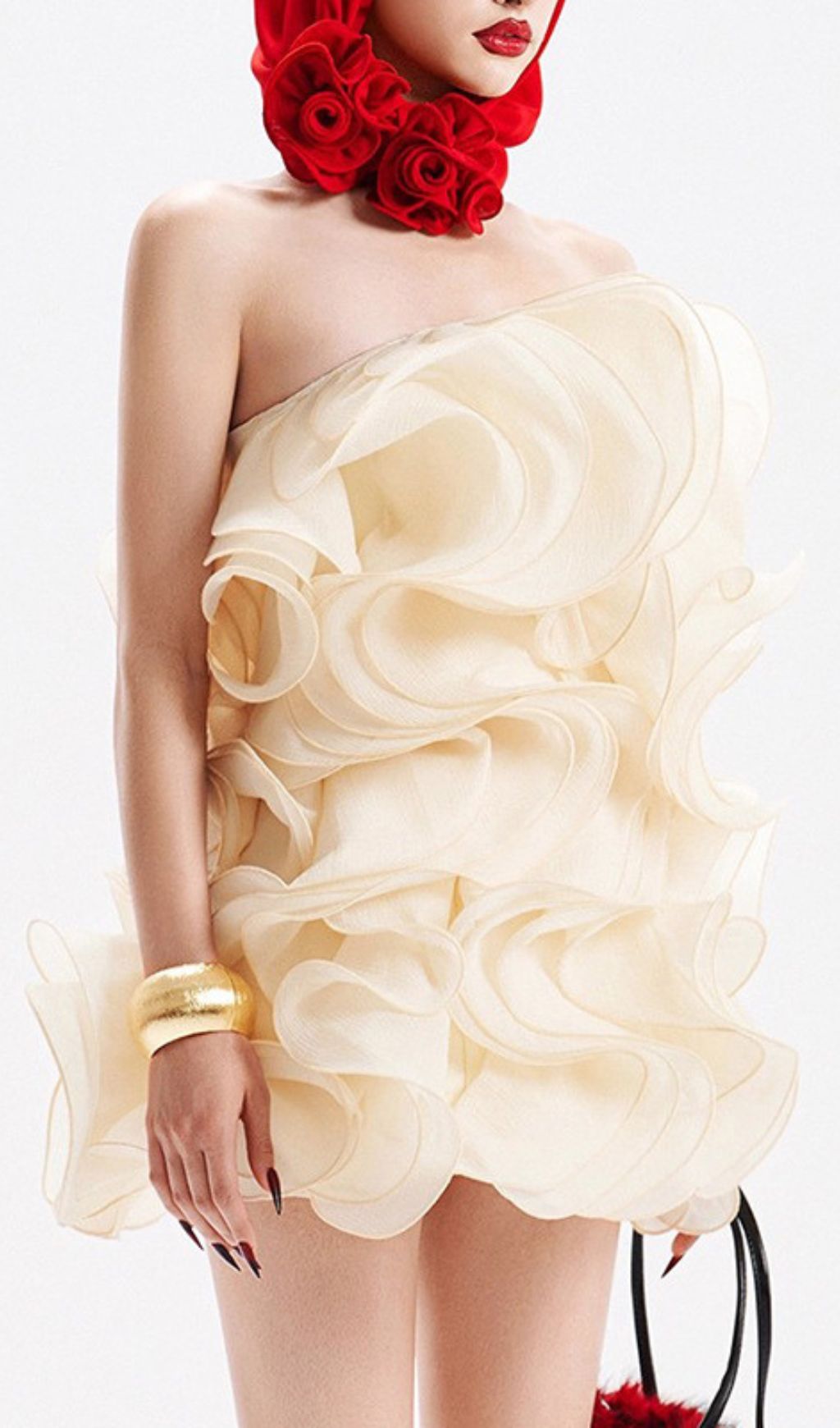 Indiana Voluminous Ruffle Strapless Mini Dress - Effortlessly Chic Party & Cocktail Attire