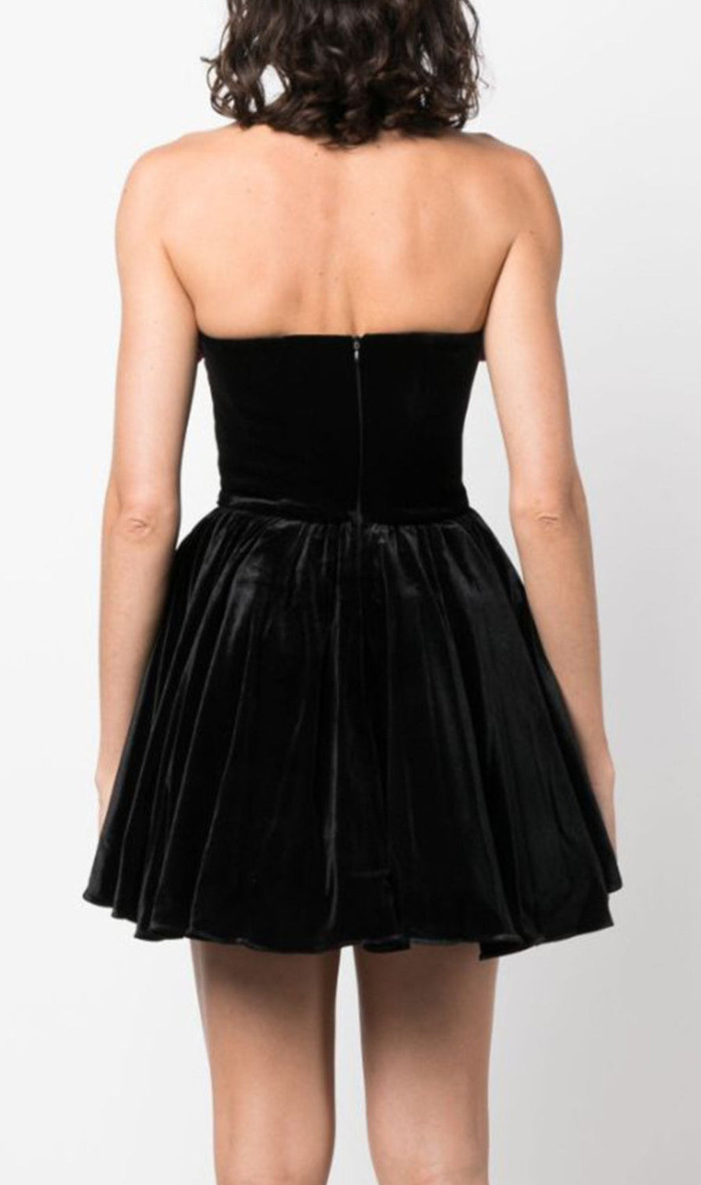 Aibhilin Flower Embellished Velvet Dress