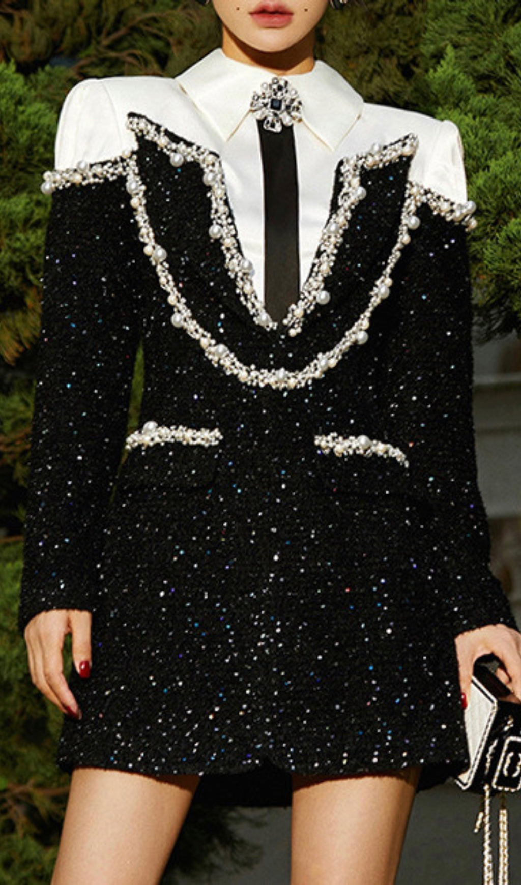 Ata Pearl Sequins Dress