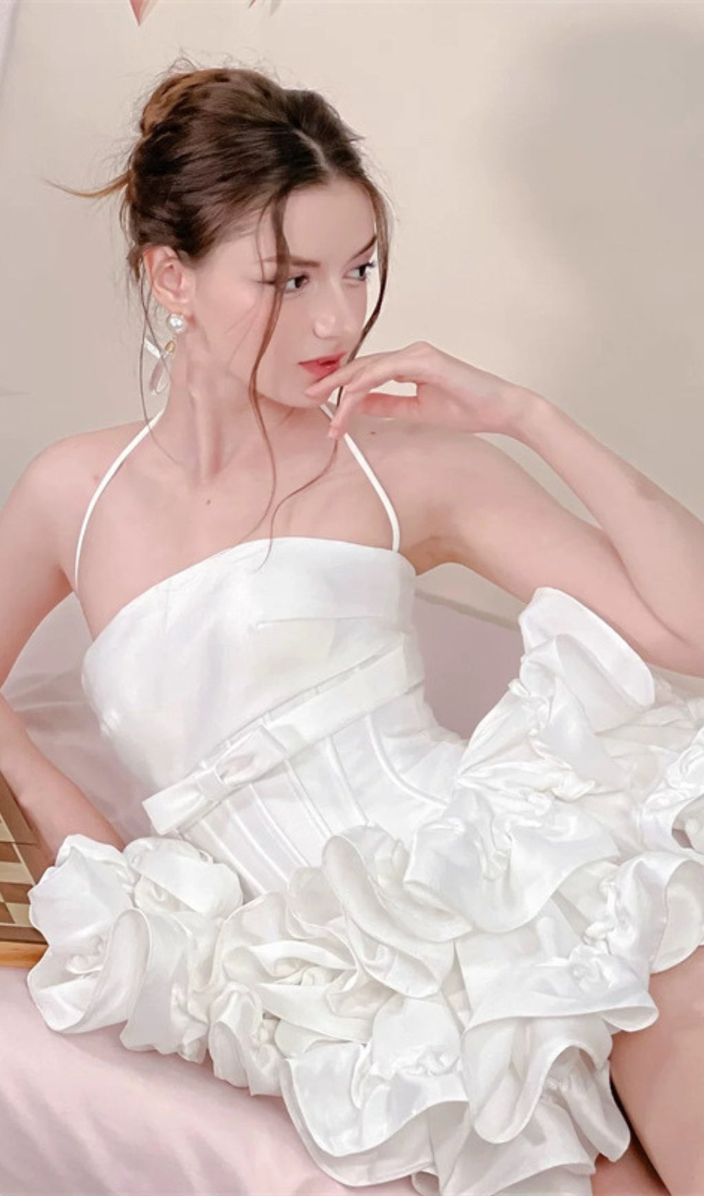 Demelza White Strapless Corset Mini Dress