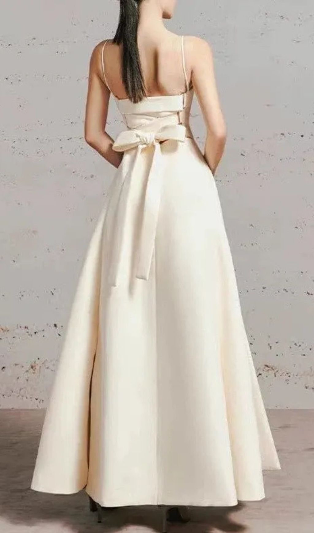 Tulle Splicing Bow Sleeveless Maxi Dress