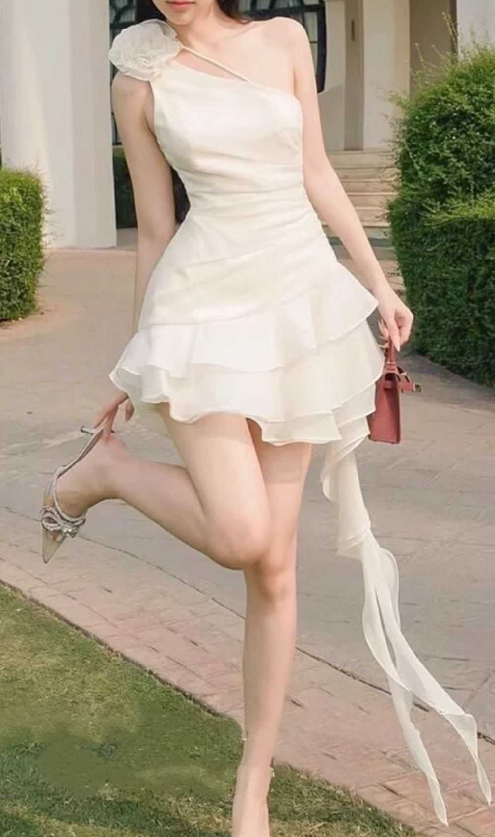 Efim Flower Ruffle Mini Dress