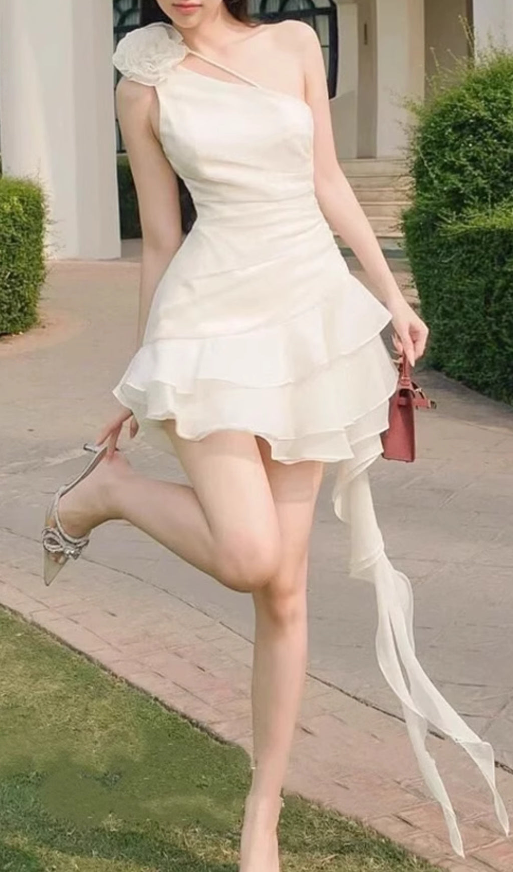 Efim Flower Ruffle Mini Dress