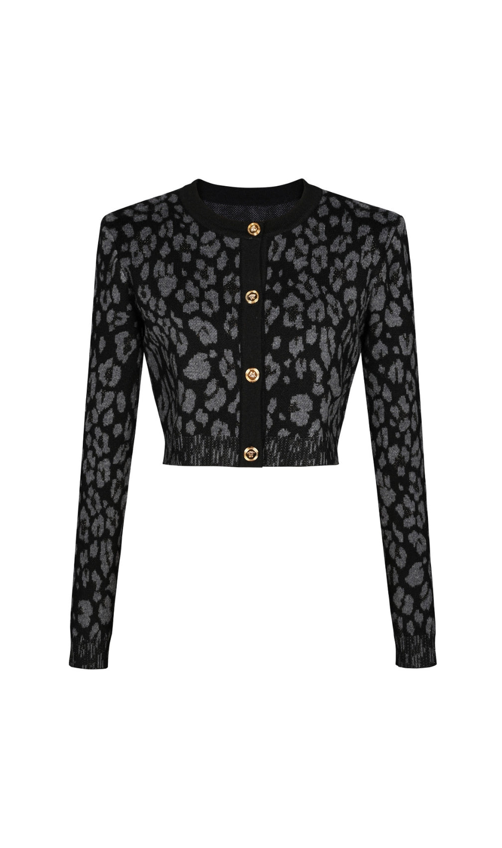 Cliona Leopard Printed Cropped Cardigan