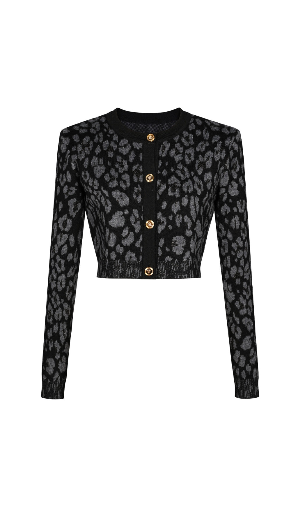 Cliona Leopard Printed Cropped Cardigan