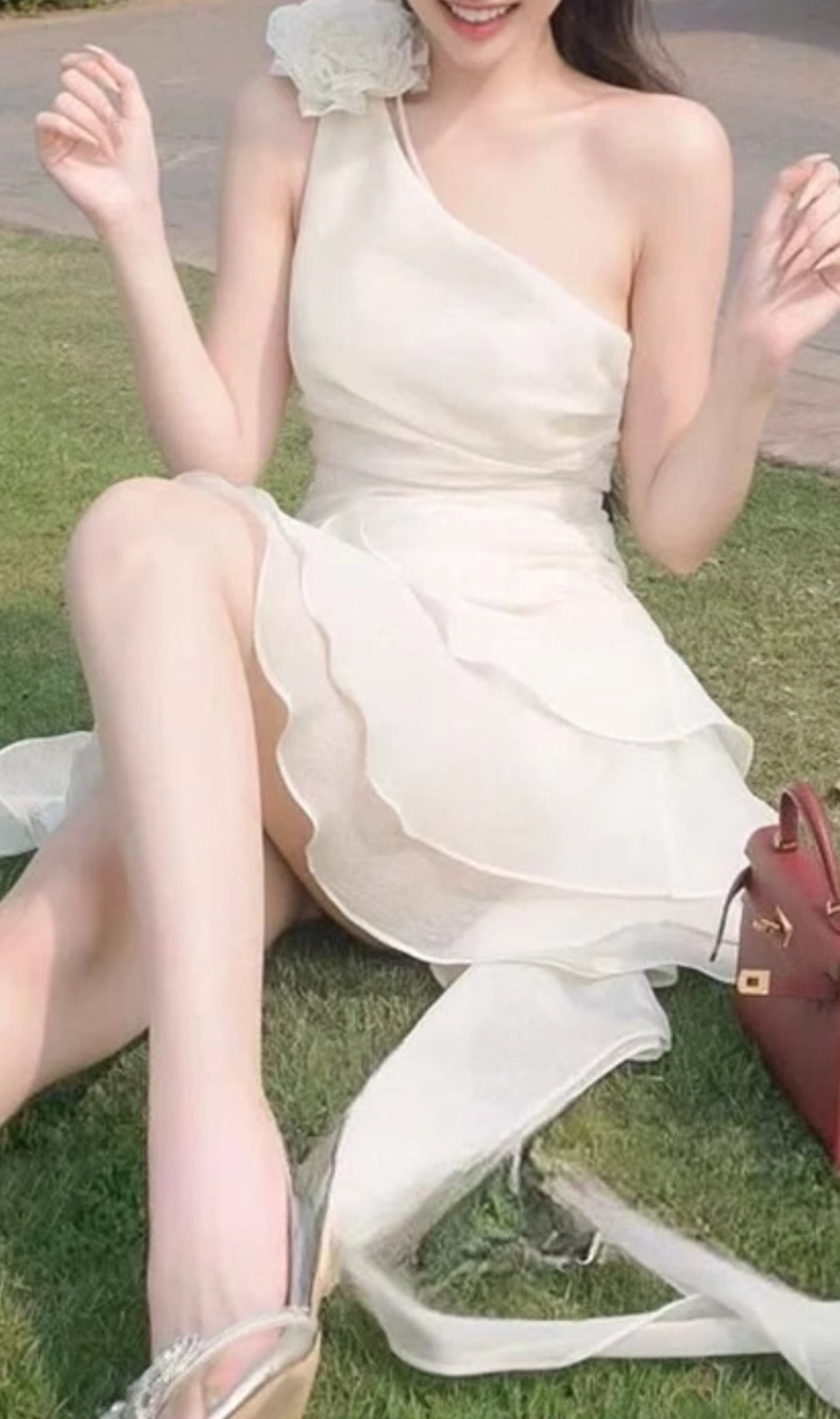 Efim Flower Ruffle Mini Dress