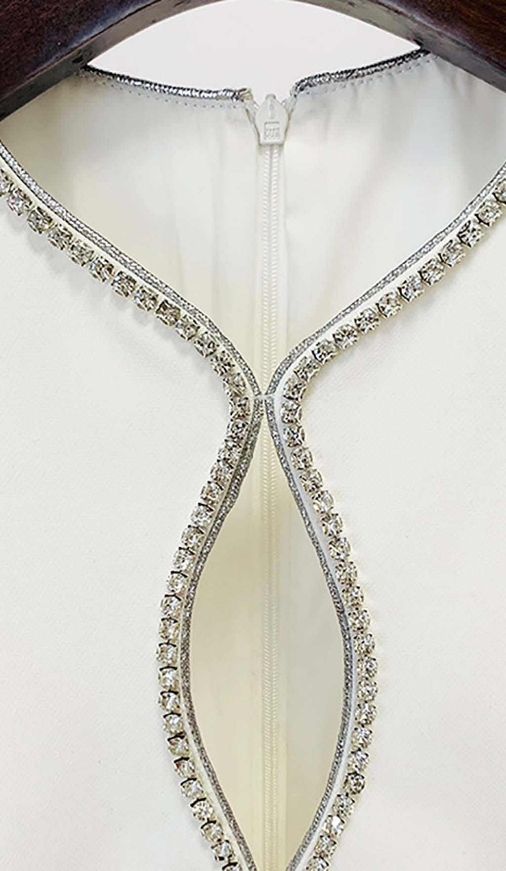 Long Sleeve V-Neck Diamond Tight Long Sleeve Jumpsuit