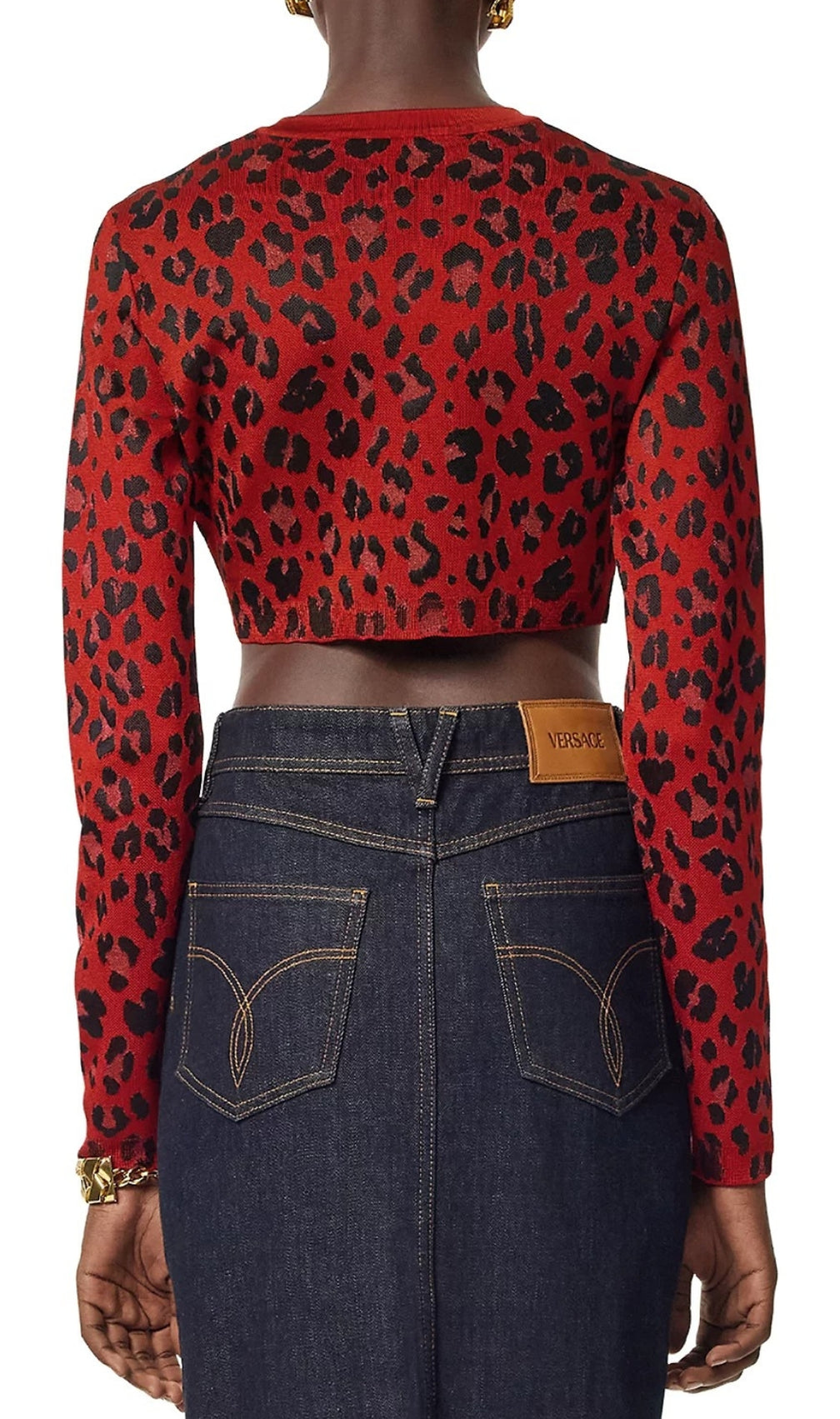 Cliona Leopard Printed Cropped Cardigan