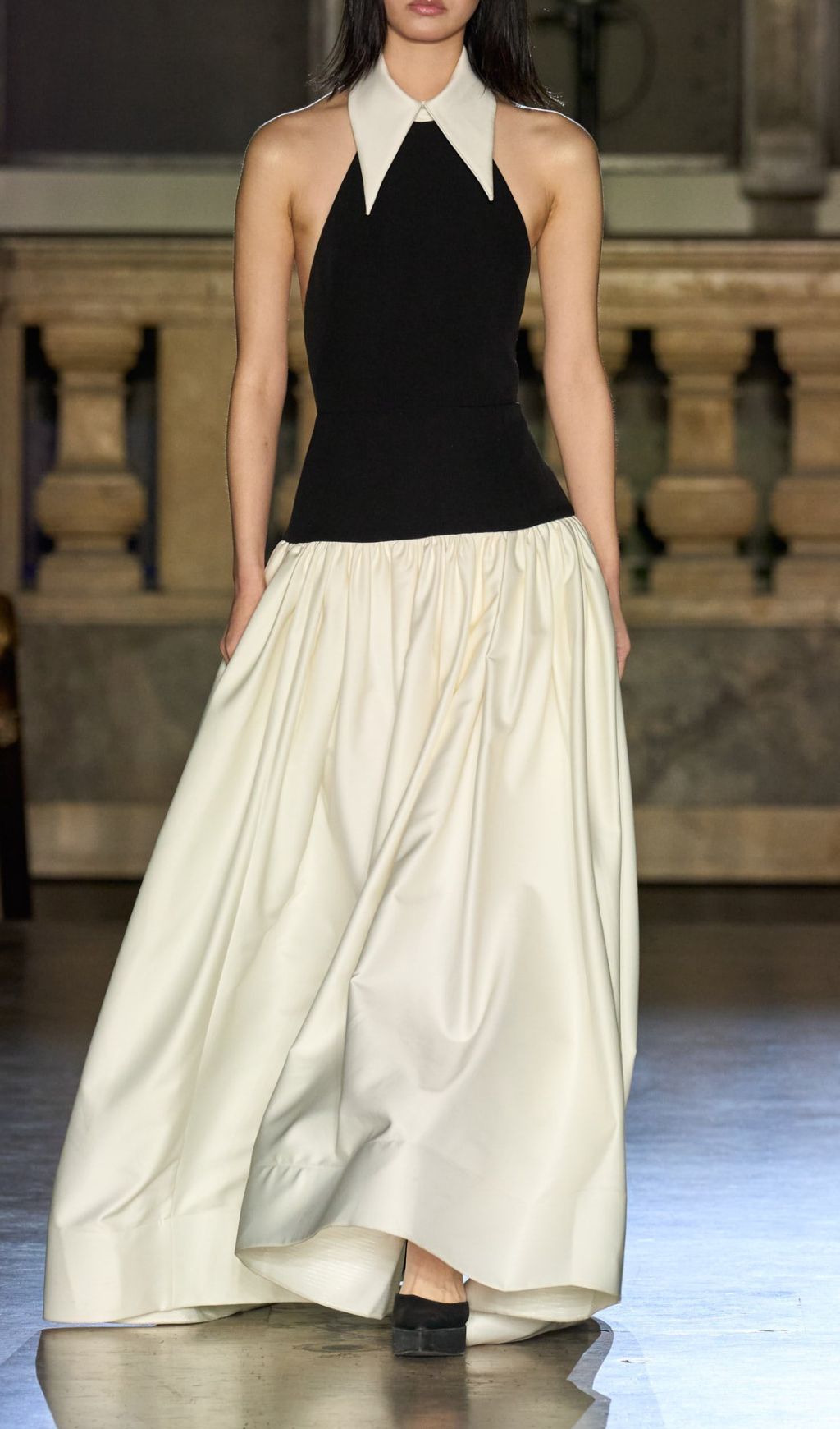 Ferrari Halter Patchwork Maxi Dress