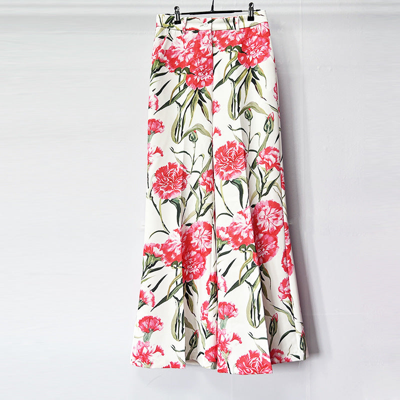 Garrett Flower Printed Blazer & Pants Set