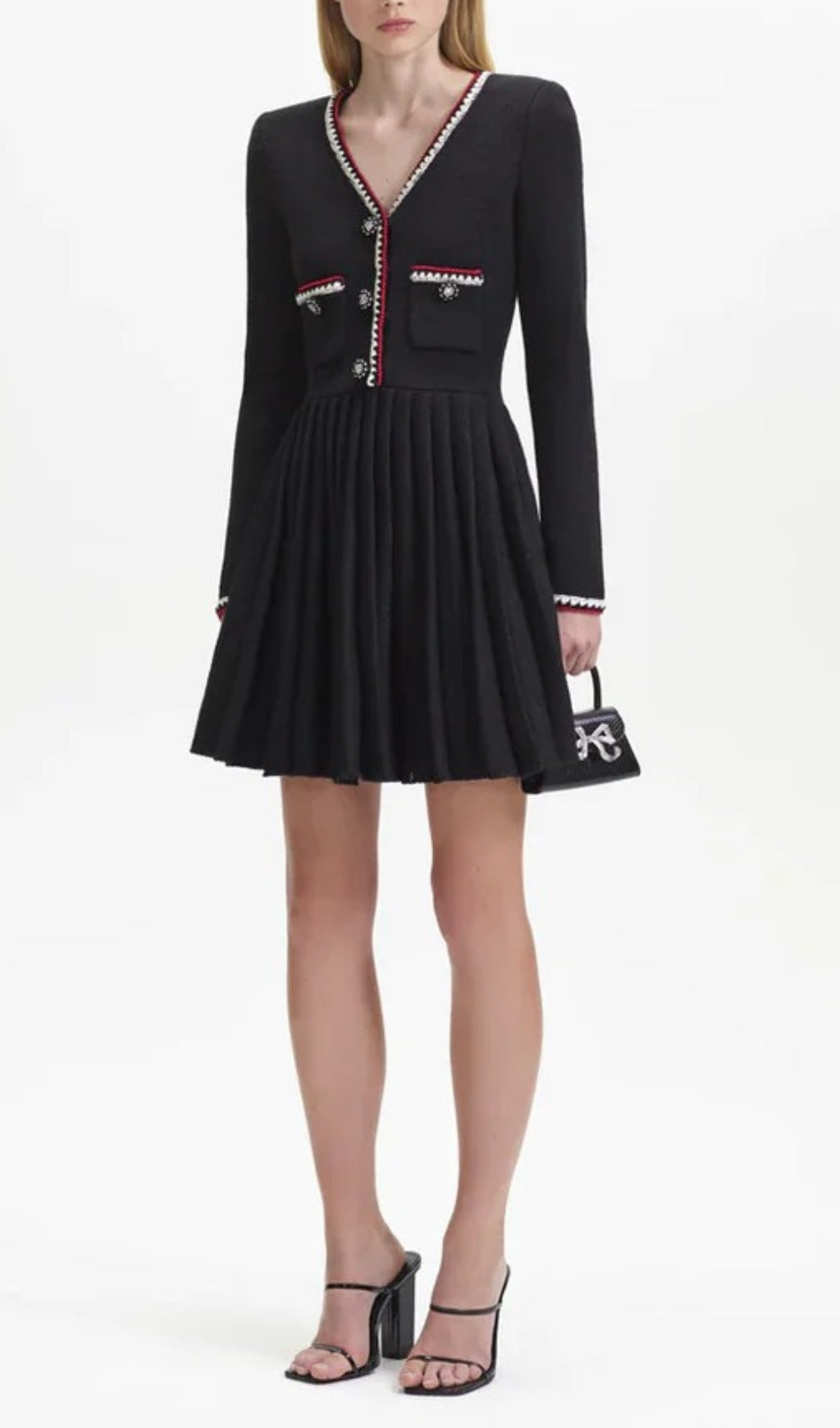 Anjolie Black Knit Mini Dress