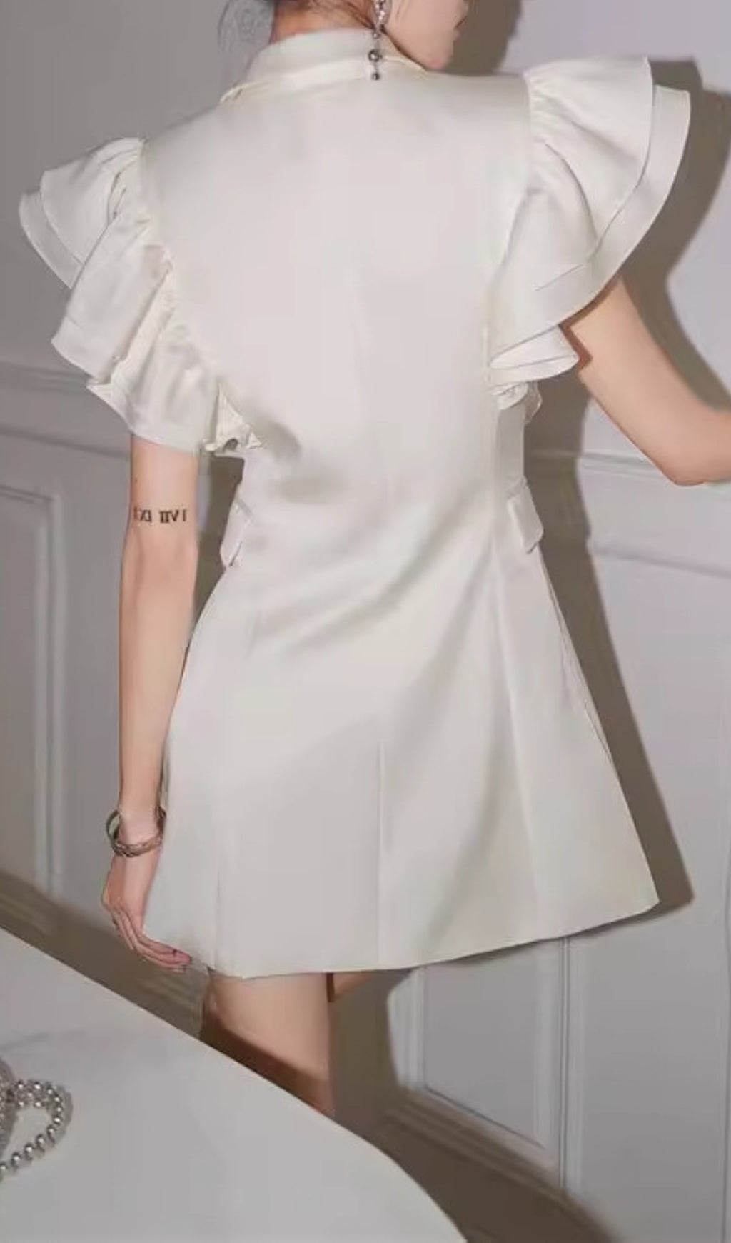 Arisha Ruffle Sleeve Mini Dress