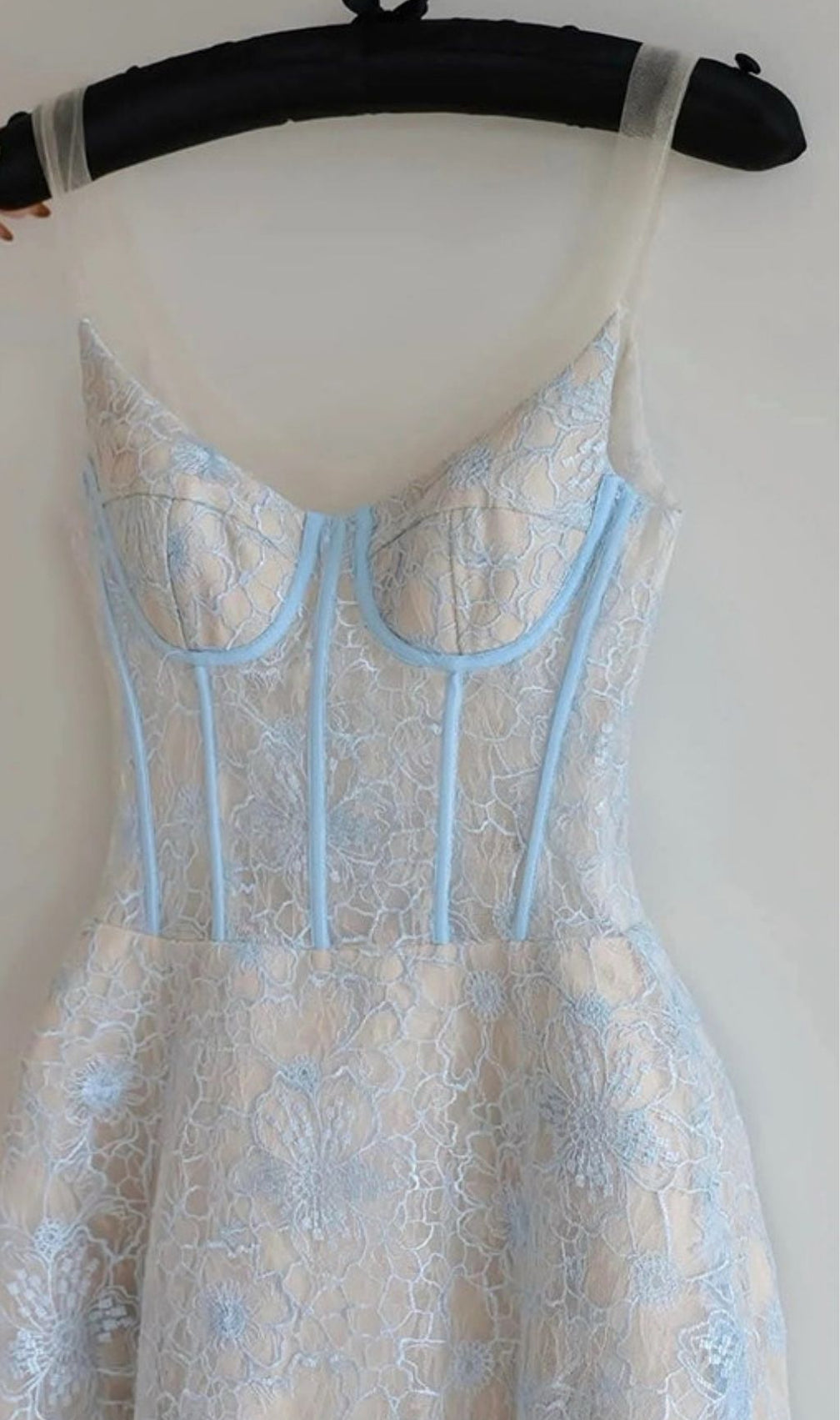 Lachesis Strappy Lace Corset Midi Dress