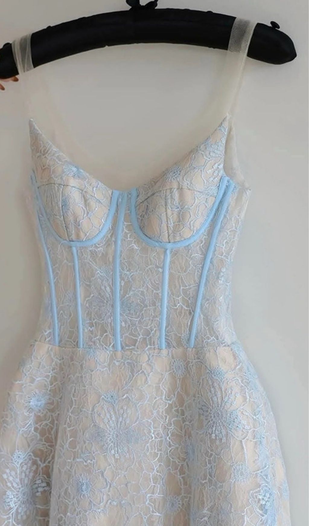 Lachesis Strappy Lace Corset Midi Dress