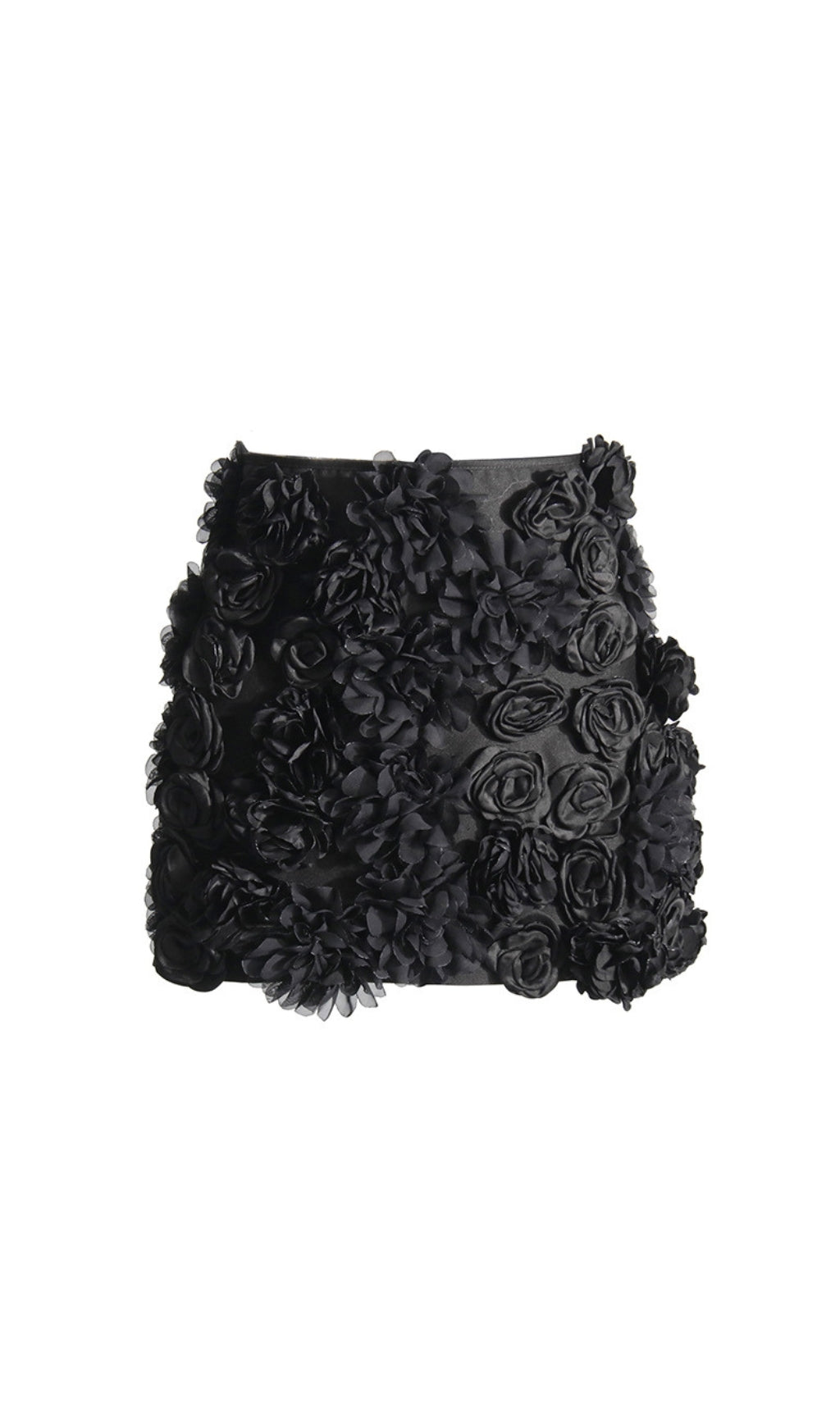 Anchalee Black Flower Mini Skirt