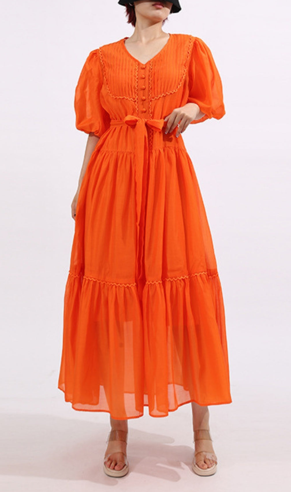 Fausto Puff Sleeve Maxi Dress