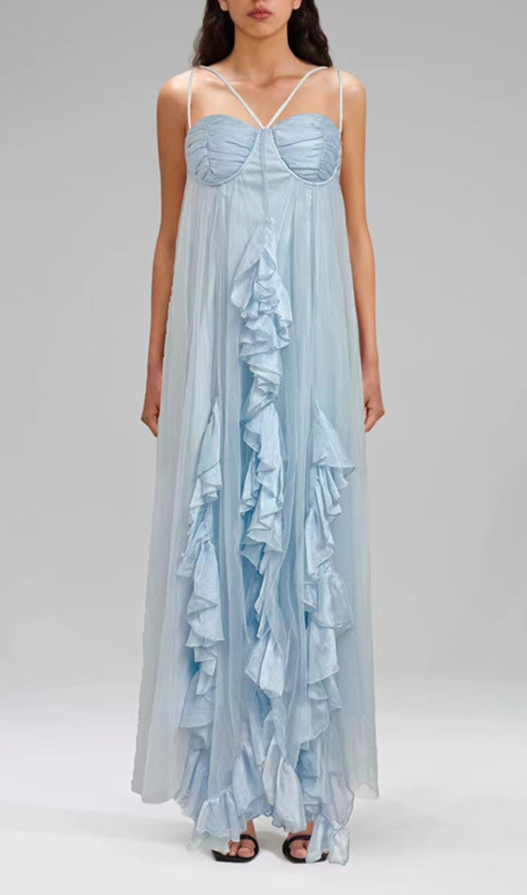 Erna Ruffle Maxi Dress