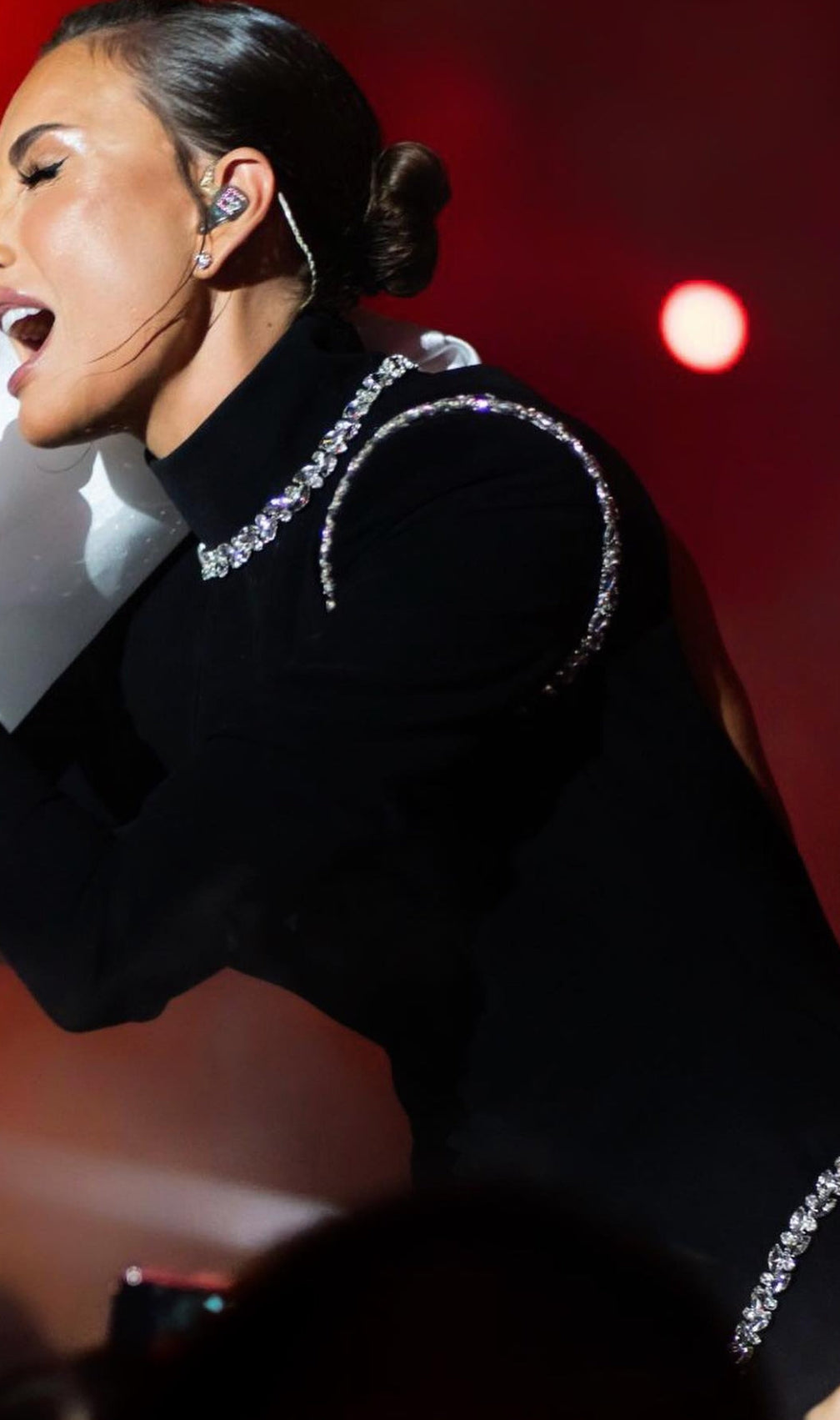 Adsila Black Crystal Detail Jumpsuit