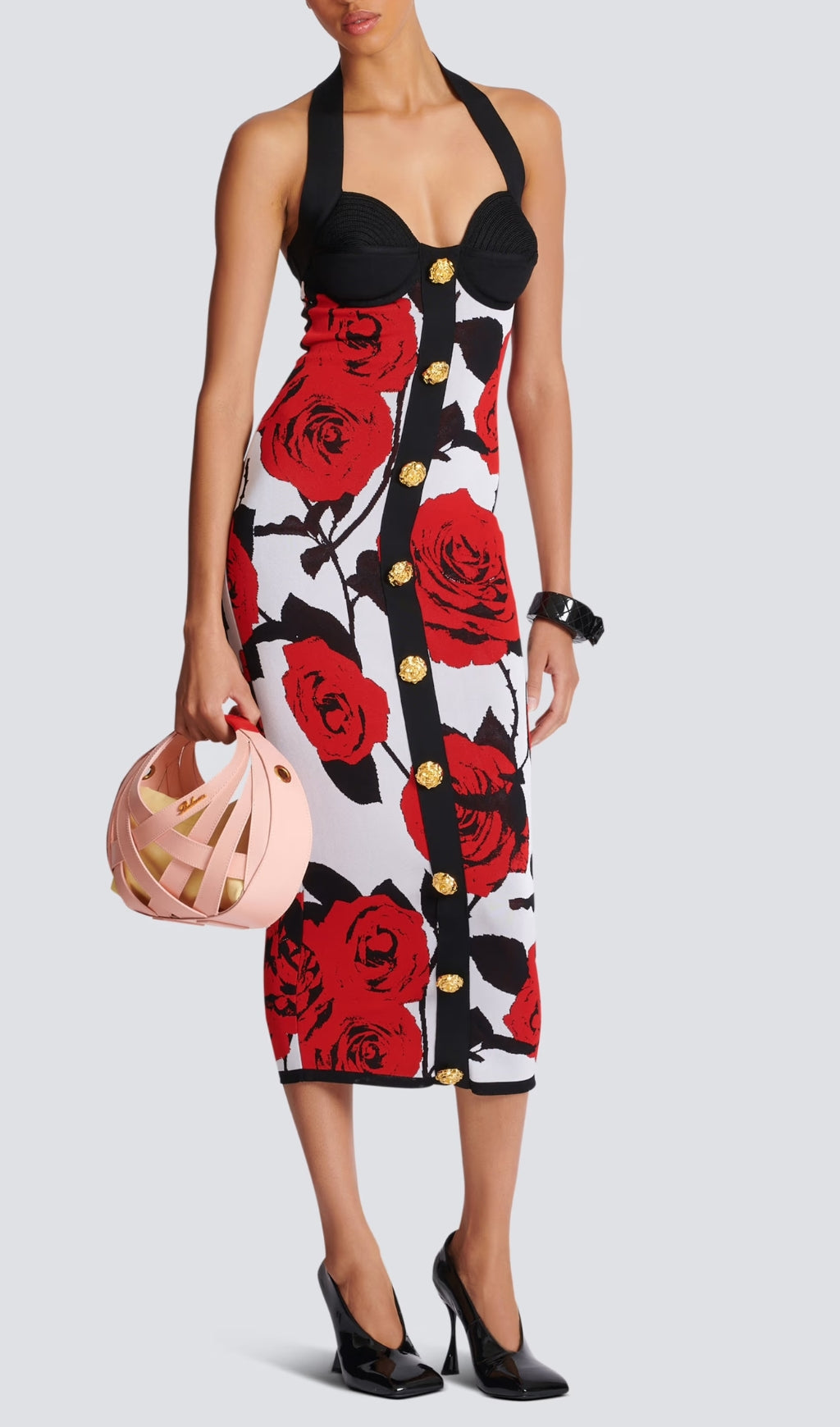 Atenea Flower Midi Bandage Dress