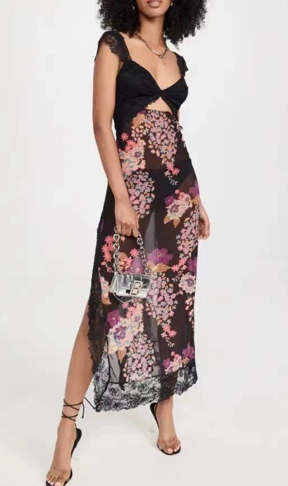 Ladee Lace Floral Midi Dress