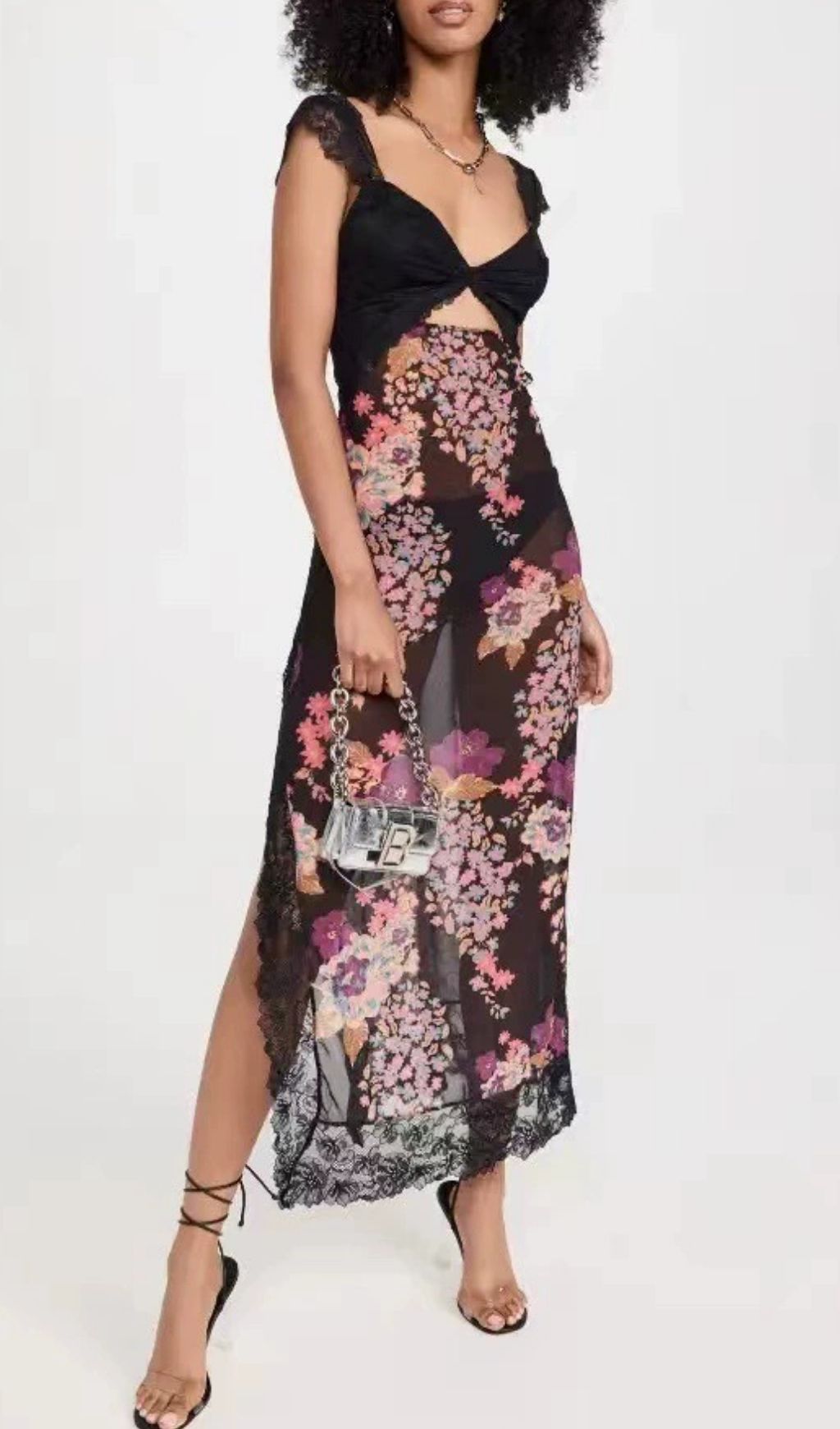Ladee Lace Floral Midi Dress