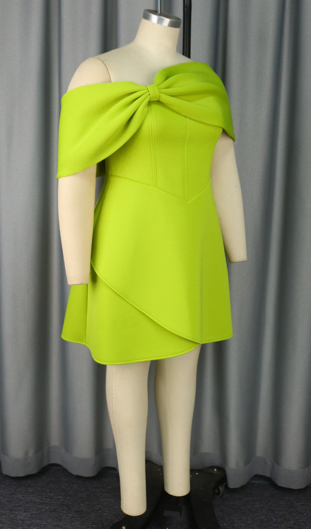 Batya Green Bow Corset Mini Dress