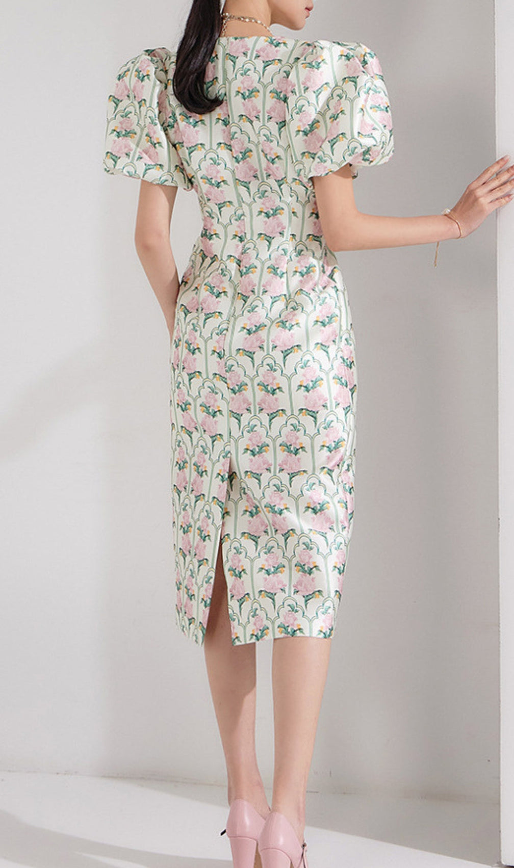 Annemieke Puff-Sleeve Floral Dress