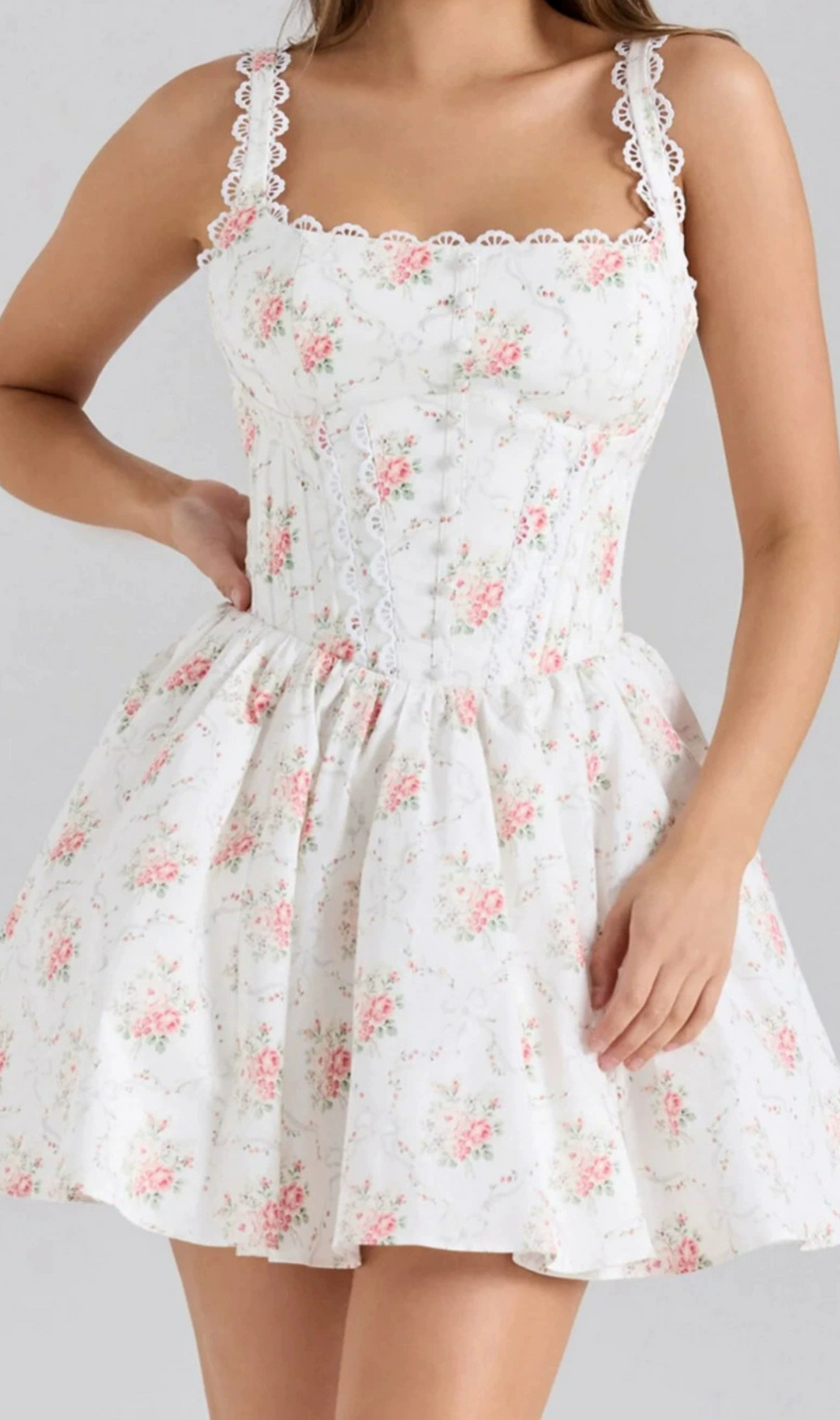 Hikaru Strappy Floral Mini Dress