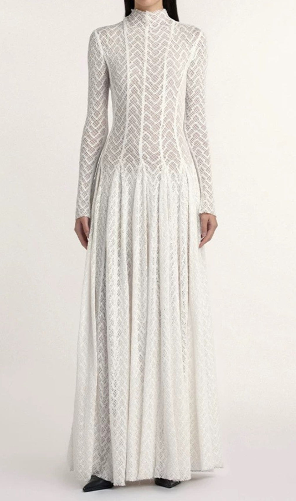Dalise White Long Sleeve Maxi Dress