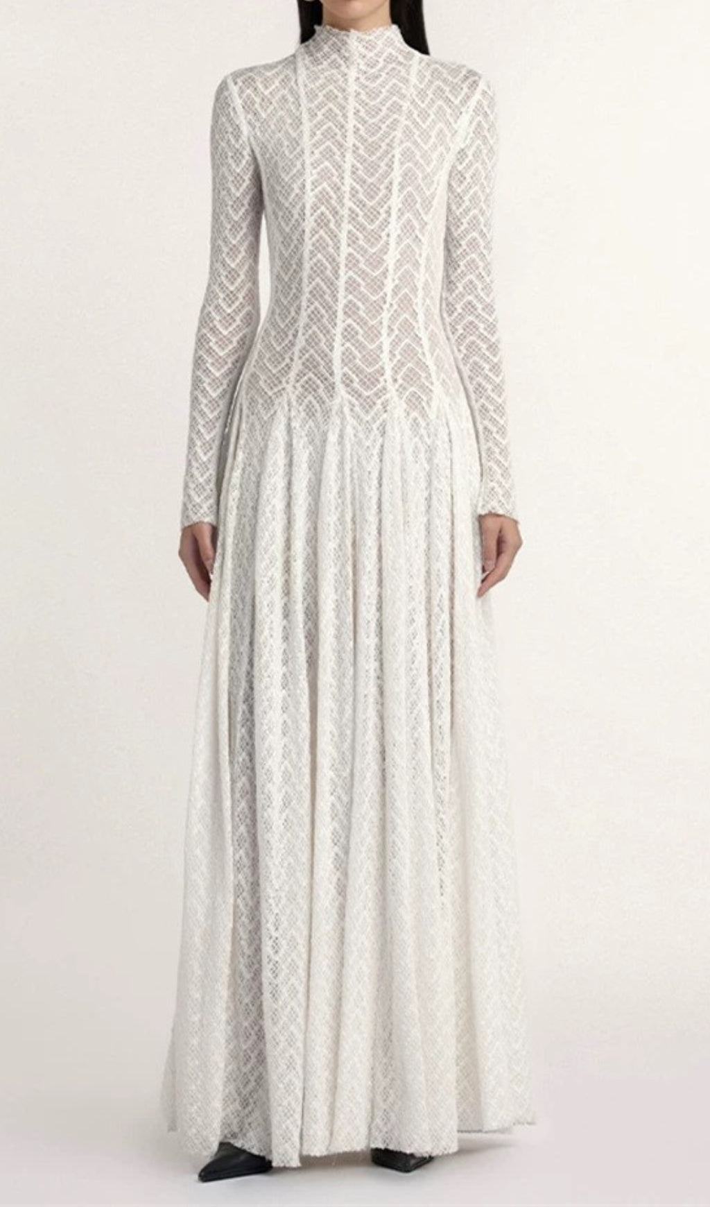 Dalise White Long Sleeve Maxi Dress