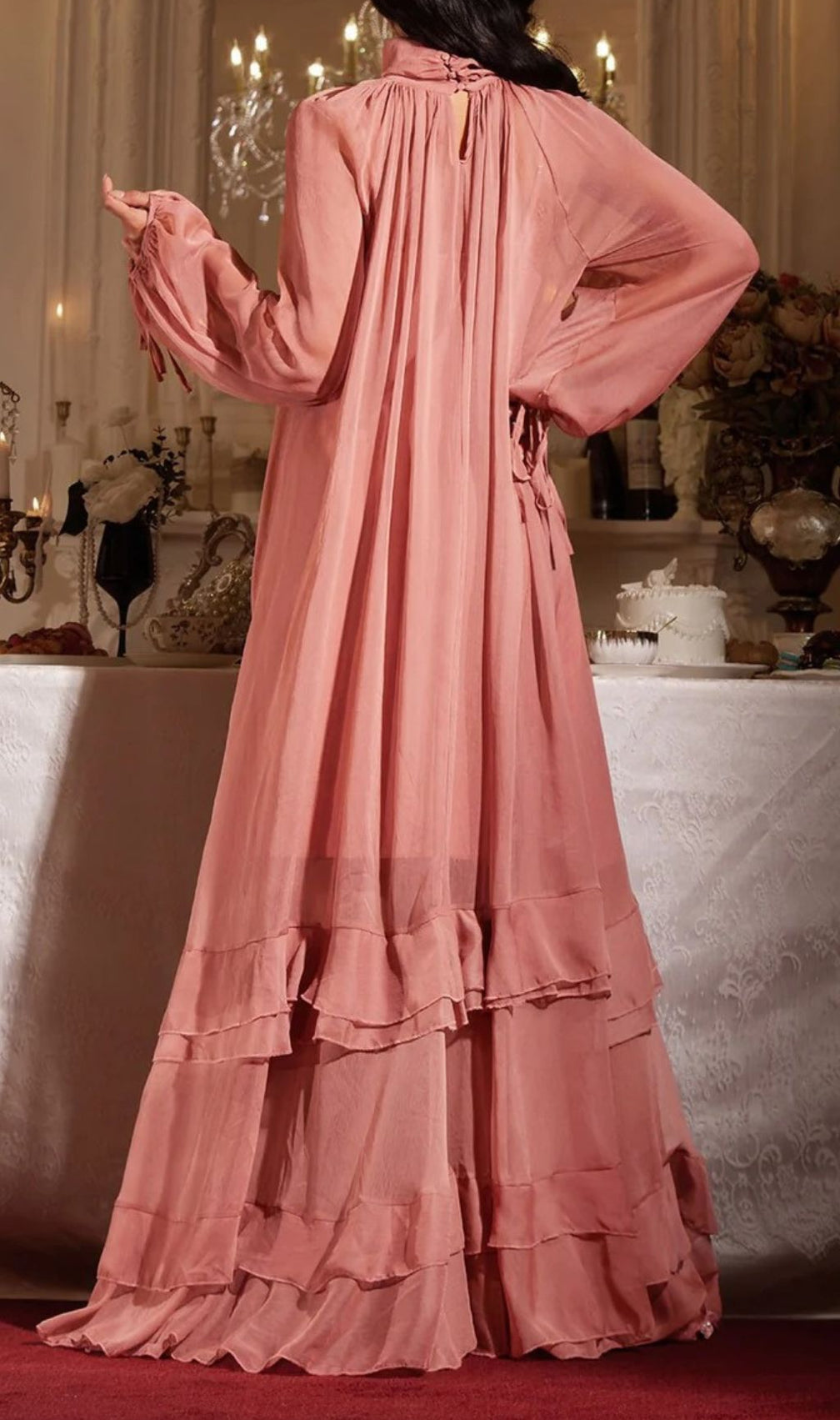 Jedrzej Romantic Ruffle Maxi Dress | Flowy Long Sleeve Gown for Women