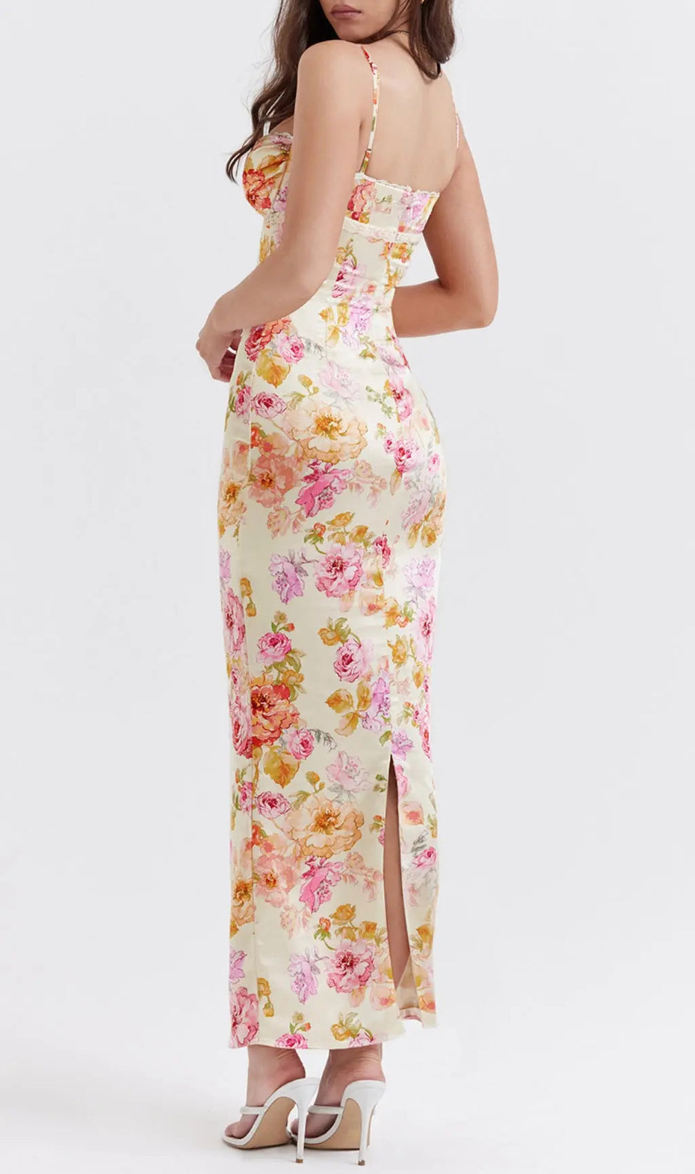 Ivory Floral Maxi Dress