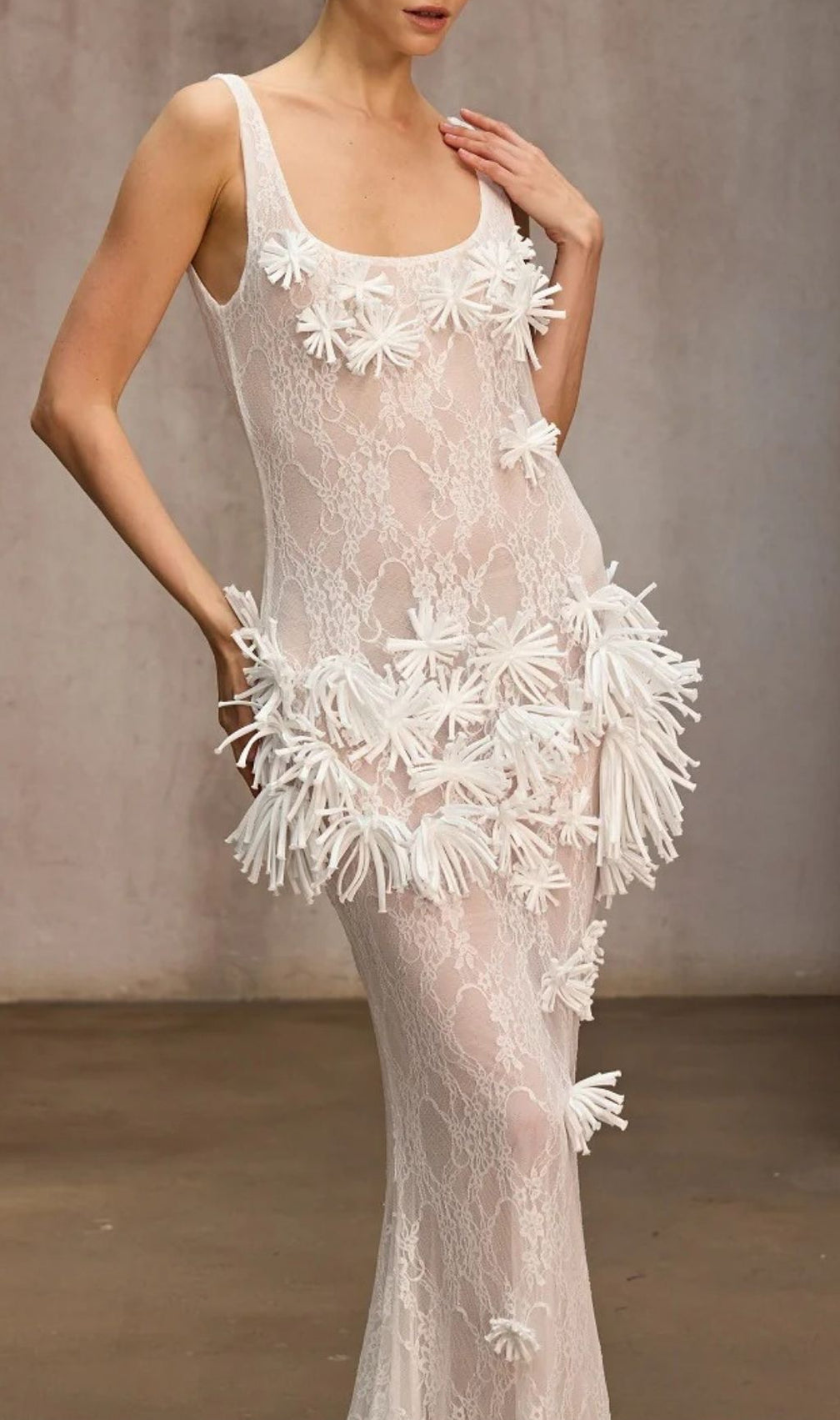 Dorielle Dreamy 3D Floral Lace Maxi Dress
