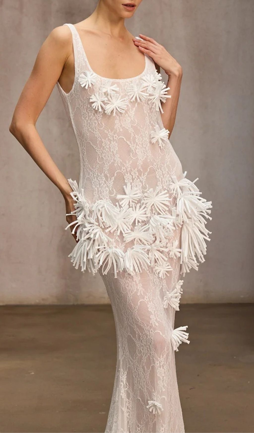 Dorielle Dreamy 3D Floral Lace Maxi Dress