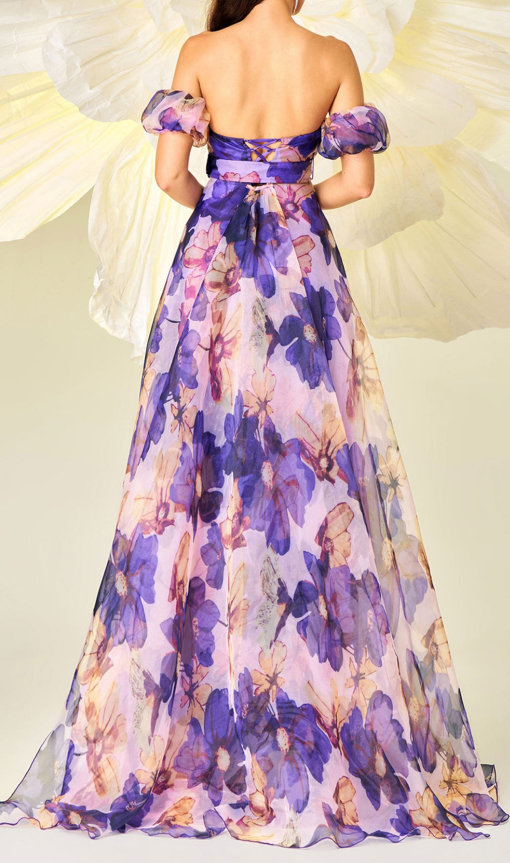 Daylen Floral Printed Off-Shoulder Maxi Dress