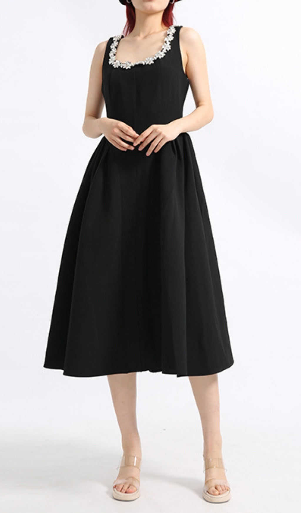 Eylül Black Diamond Midi Dress