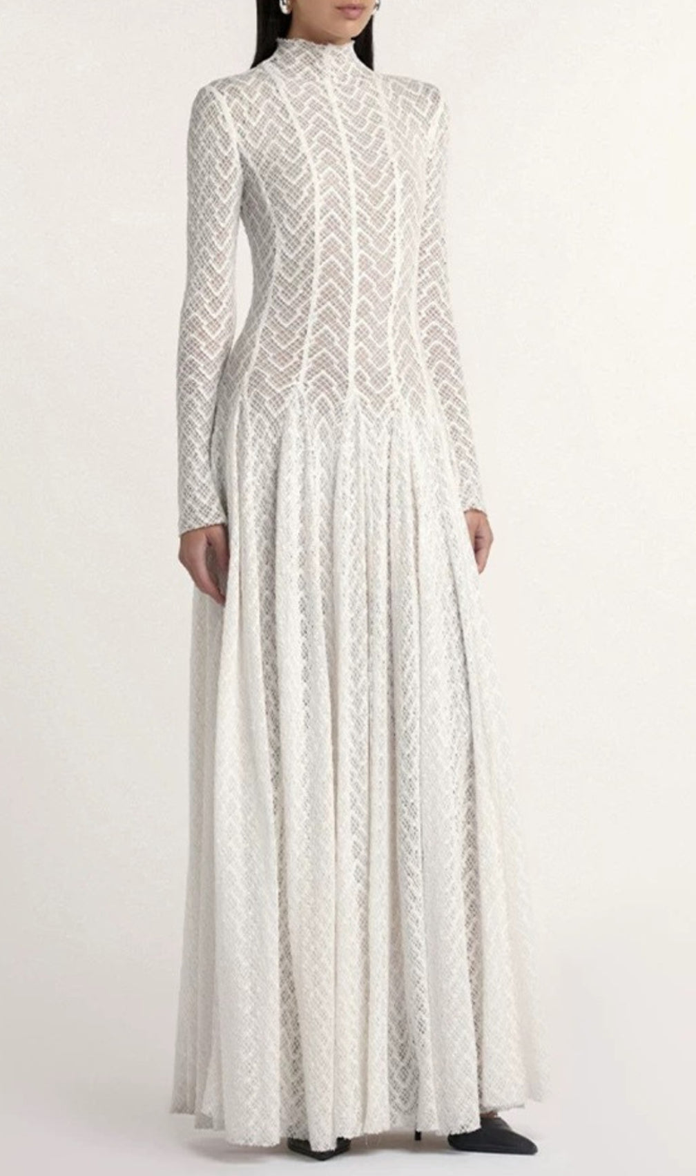Dalise White Long Sleeve Maxi Dress