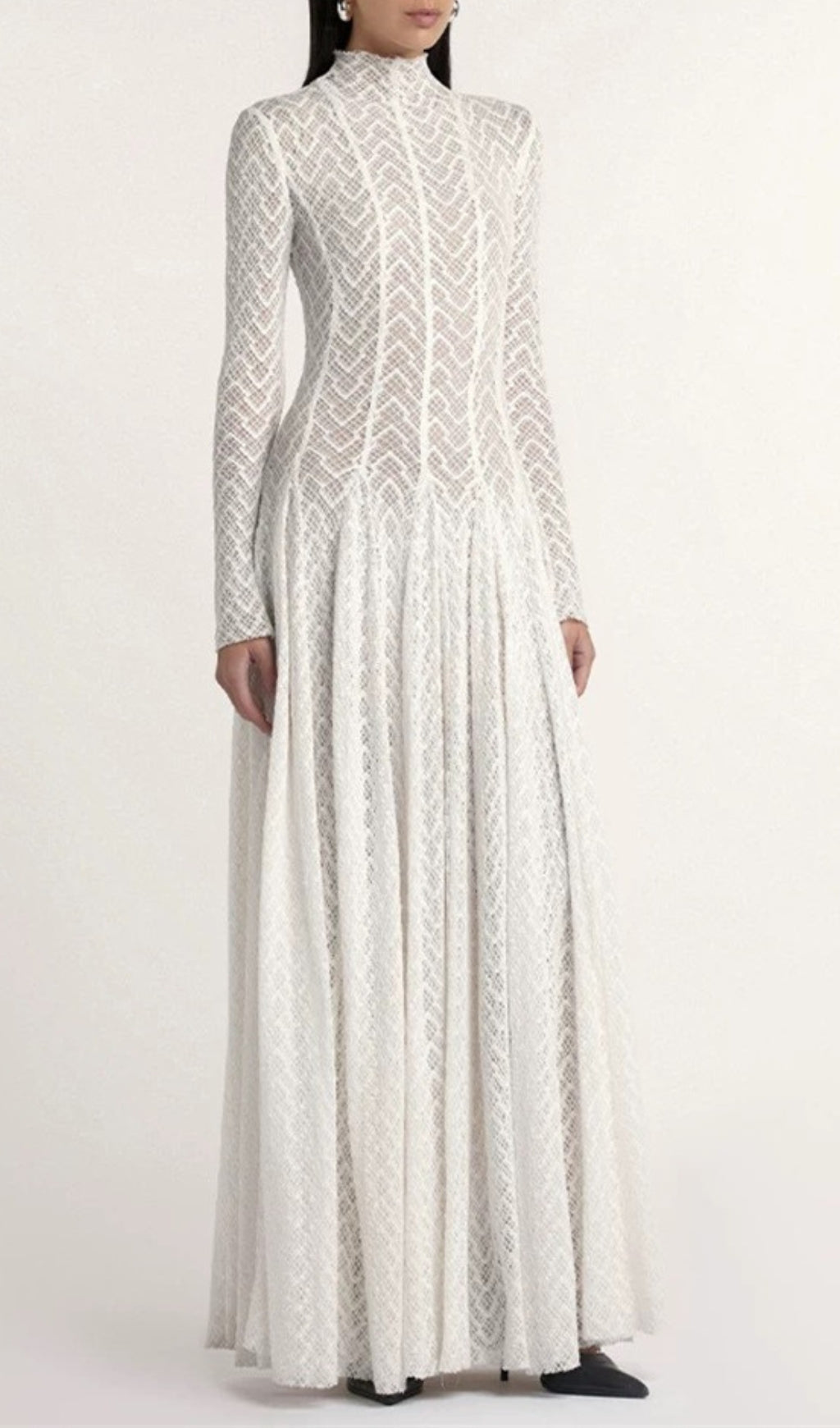 Dalise White Long Sleeve Maxi Dress
