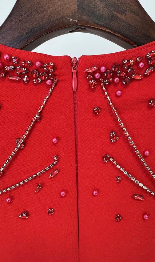 Fyra Diamante Long Sleeve Maxi Dress