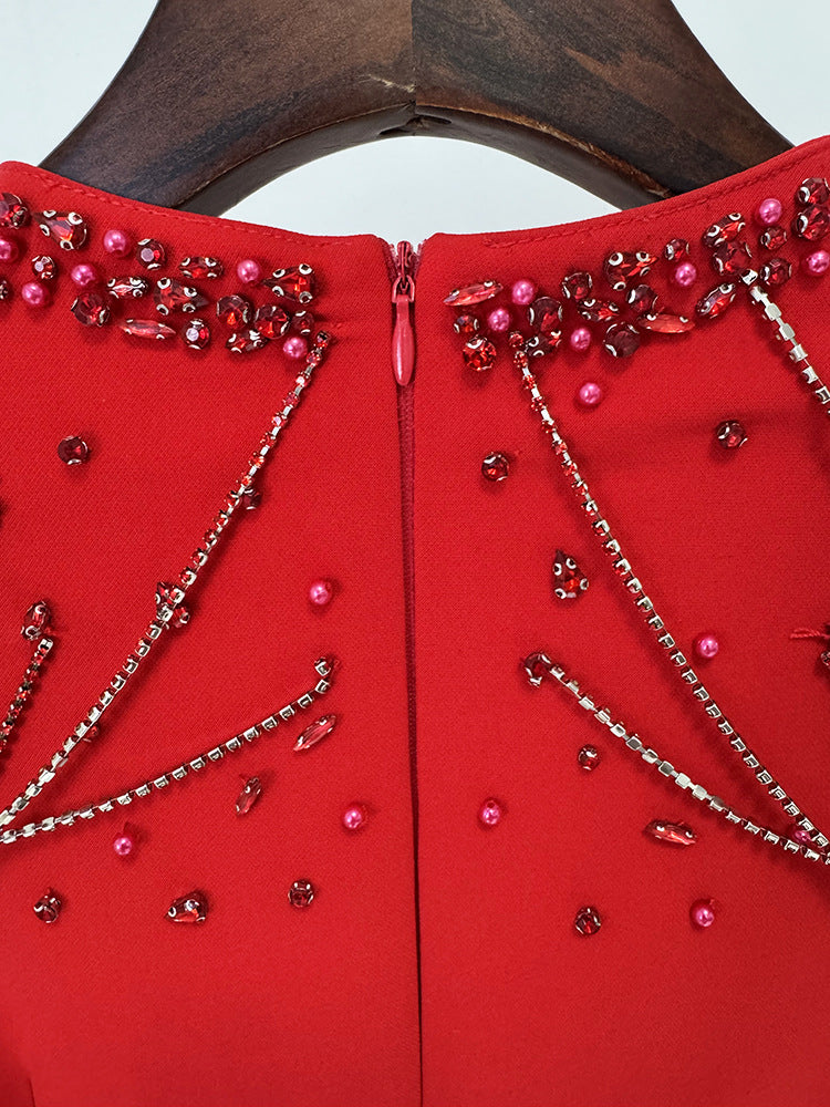 Fyra Diamante Long Sleeve Maxi Dress