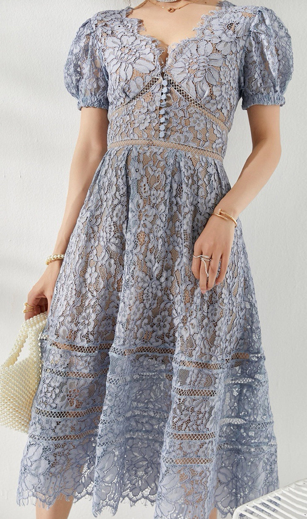 Anshika Fine Cord Lace Dress
